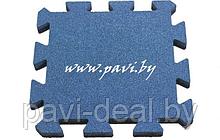 Резиновая плитка ПАЗЛ (ласточкин хвост, PUZZLE), толщиной 20 мм, синяя