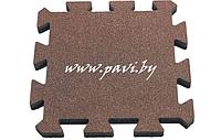 Резиновая плитка ПАЗЛ (ласточкин хвост, PUZZLE), толщиной 40 мм, коричневая