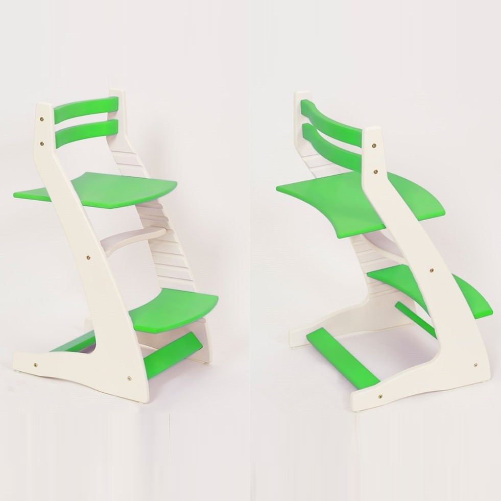 Детский регулируемый стул «ВАСИЛЁК» ВН-01 (бело-зеленый)