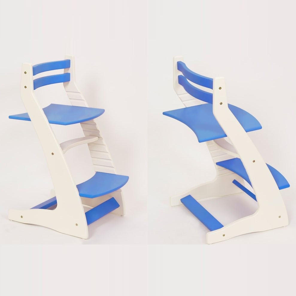 Детский регулируемый стул «ВАСИЛЁК» ВН-01 (бело-синий)