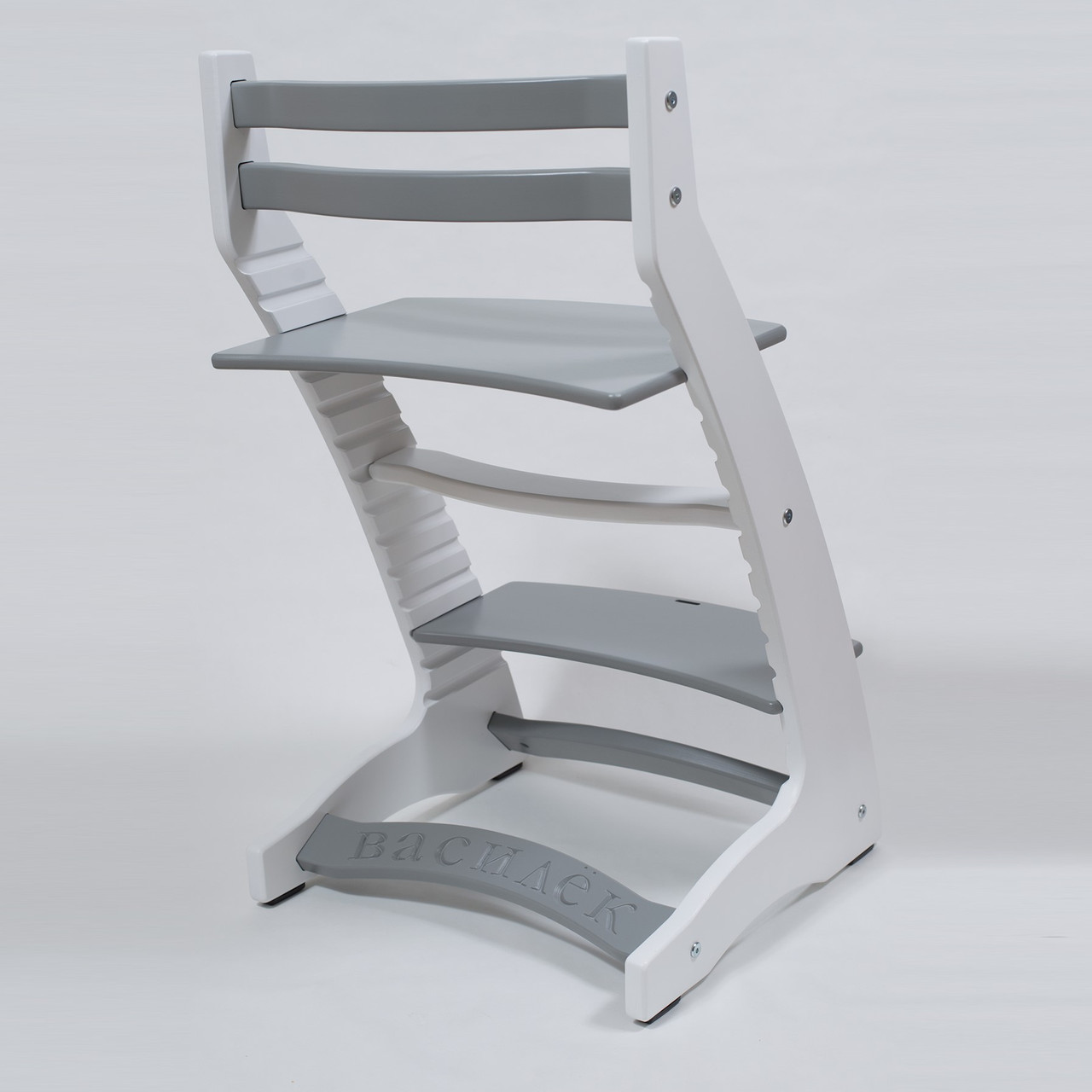 Детский регулируемый стул «ВАСИЛЁК» ВН-01 (Бело-серый) - фото 2 - id-p108021205
