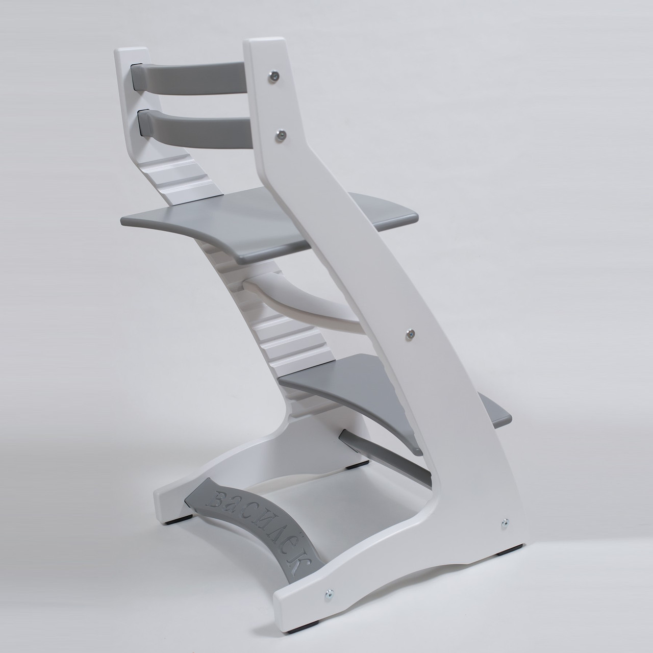 Детский регулируемый стул «ВАСИЛЁК» ВН-01 (Бело-серый) - фото 3 - id-p108021205