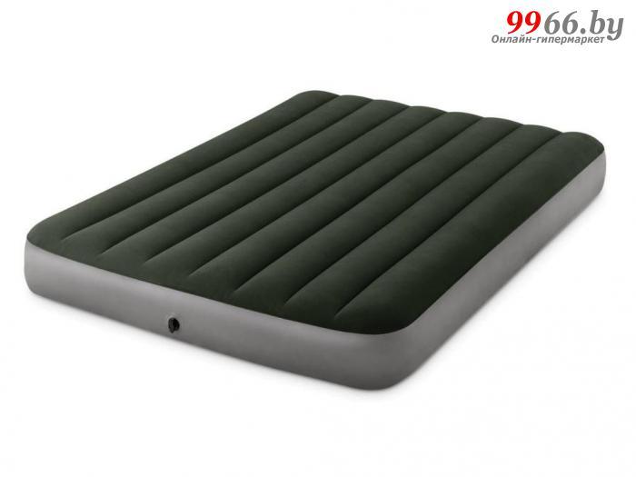 Надувной матрас с насосом для сна отдыха плавания Intex Downy Airbed 64762 полуторный туристический пляжный