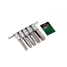 Rock FORCE Набор головок-бит Torx 6-лучевых, 5 пр.(Т60,Т70,Т80,Т90,Т100; L-100мм), на планке Rock FORCE
