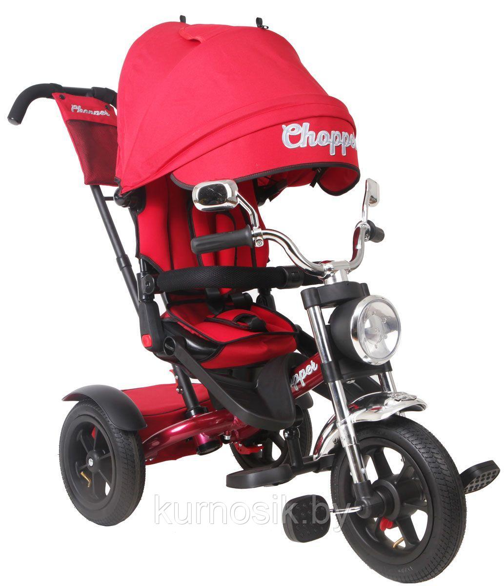 Детский велосипед трехколесный Chopper Trike, колеса 12\10 (поворотное сиденье) Красный