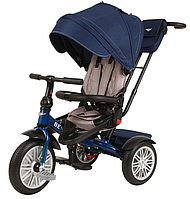 Детский велосипед трехколесный Bentley Trike, колеса 12\10 (поворотное сиденье и складной руль) Синий