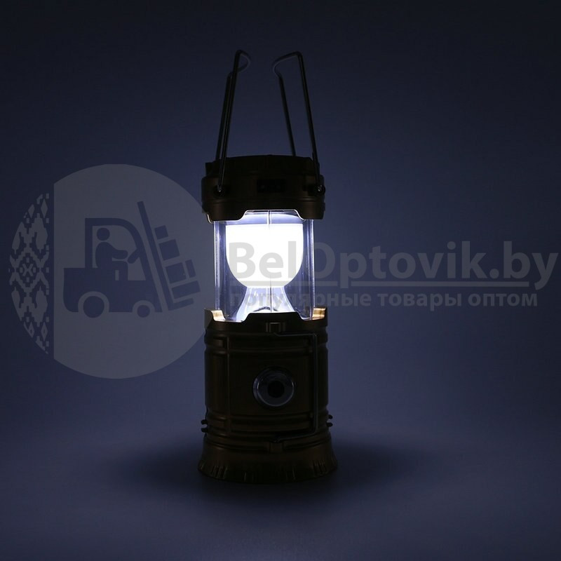 Кемпинговый фонарь с солнечной батареей Mini HL-5700T Золотой - фото 1 - id-p119438251