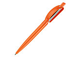 Ручка шариковая, пластик, оранжевый/серебро, DOPPIO, фото 2