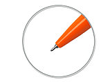 Ручка шариковая, пластик, оранжевый/серебро, Best Point, фото 4