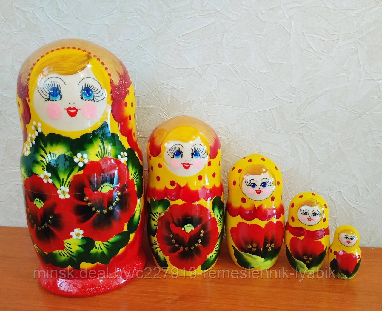 Матрёшка на 5 частей! Ручной работы!