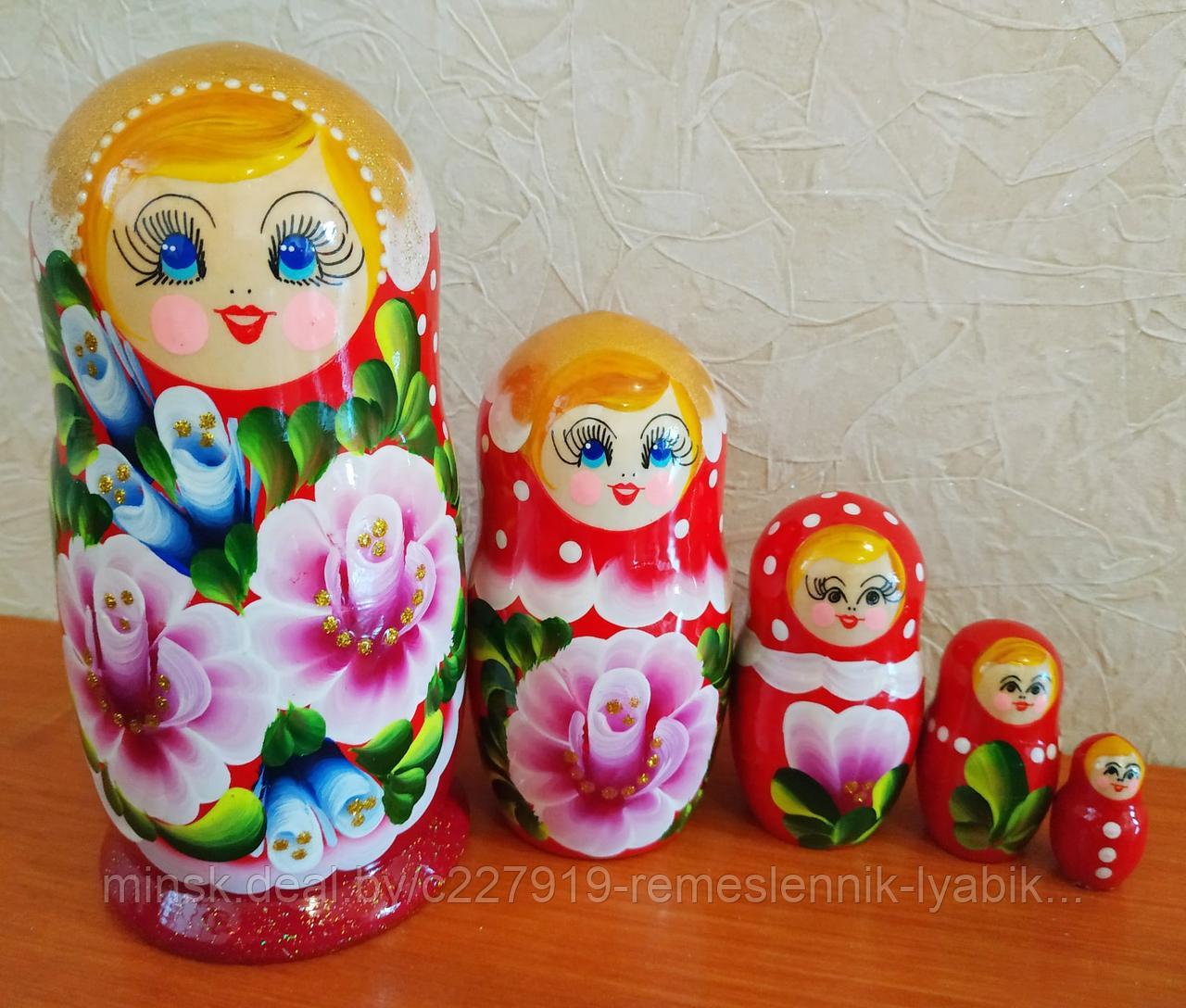 Матрёшка на 5 частей! Ручной работы!