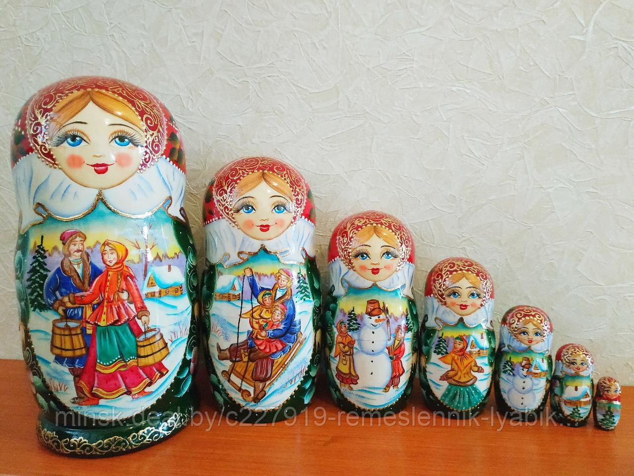 Матрёшка на 7 частей! Ручная работа! Сувенир из Беларуси!