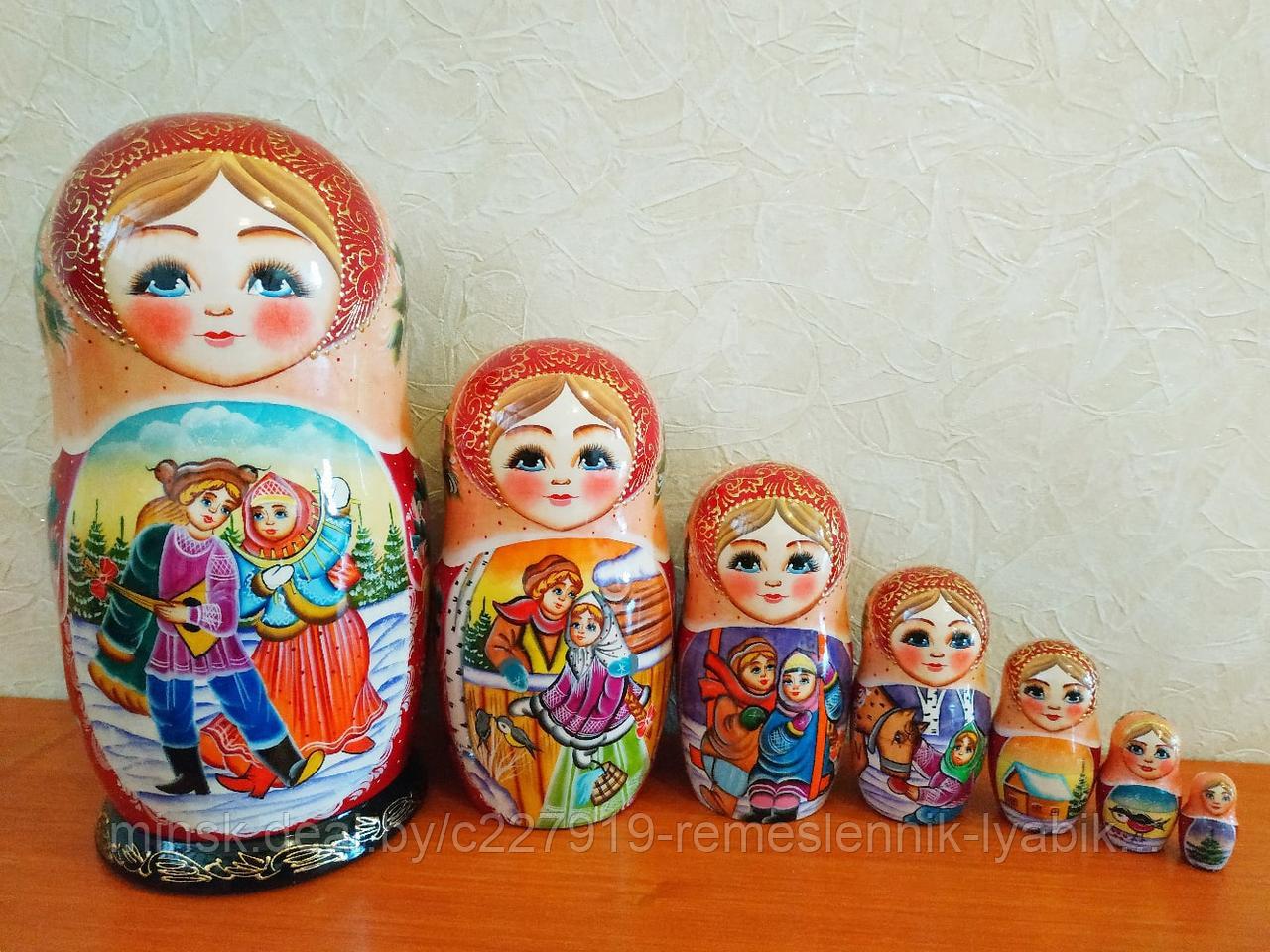 Матрёшка на 7 частей! Ручная работа!