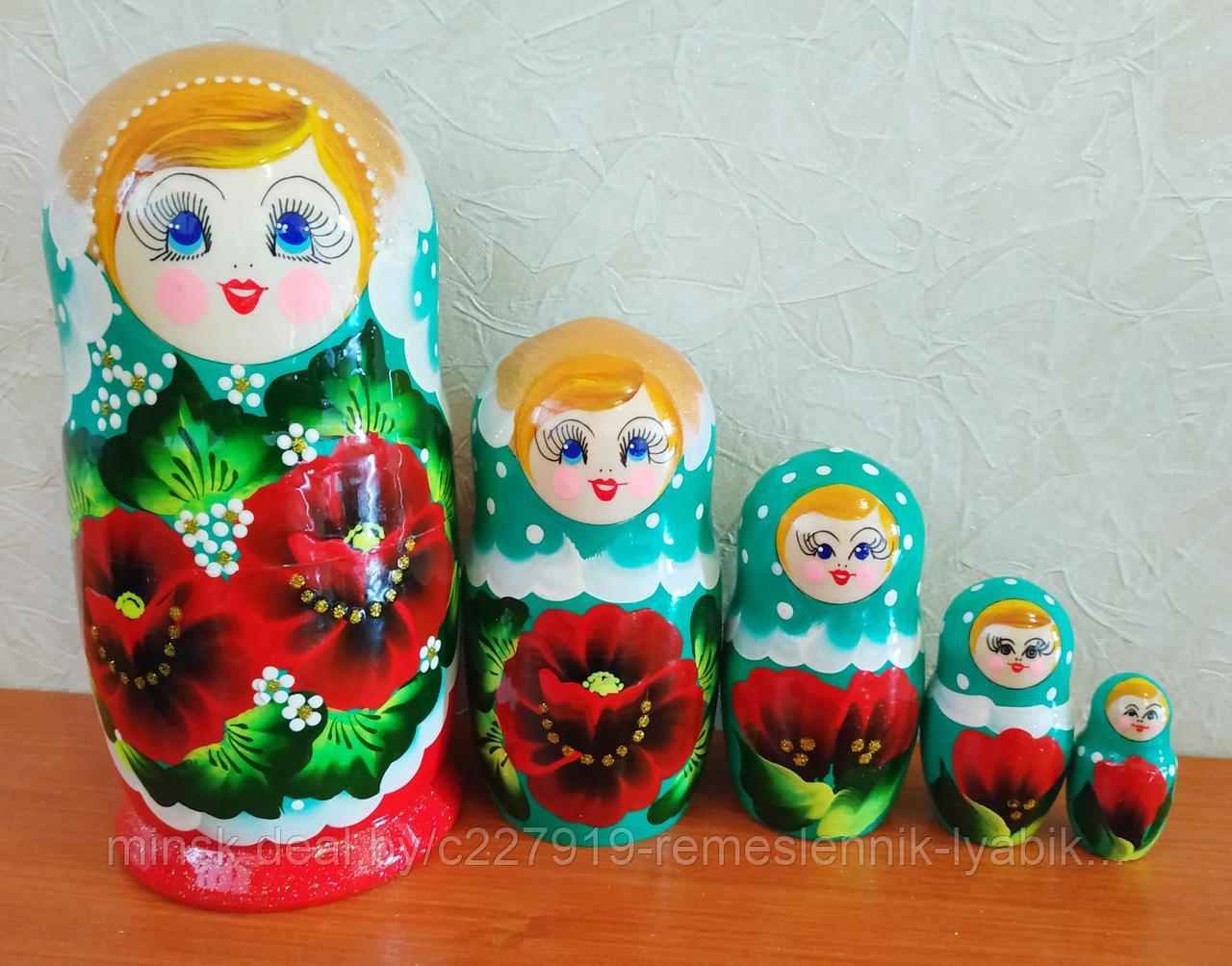 Матрёшка на 5 частей! Ручной работы!
