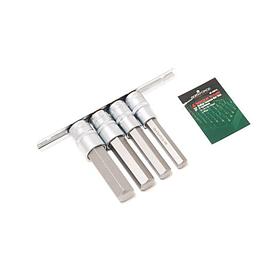 Rock FORCE Набор головок-бит Hex 6-гранных, 4 пр. (Н12,Н14,Н17,Н19мм; L-100мм) 1/2", на планке Rock FORCE