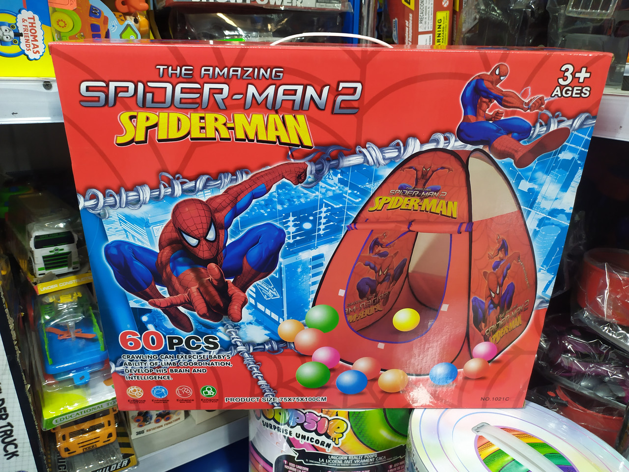 Детский игровой домик с шариками Человек паук арт. 1021C, детская игровая палатка для детей Spiderman - фото 2 - id-p119519213