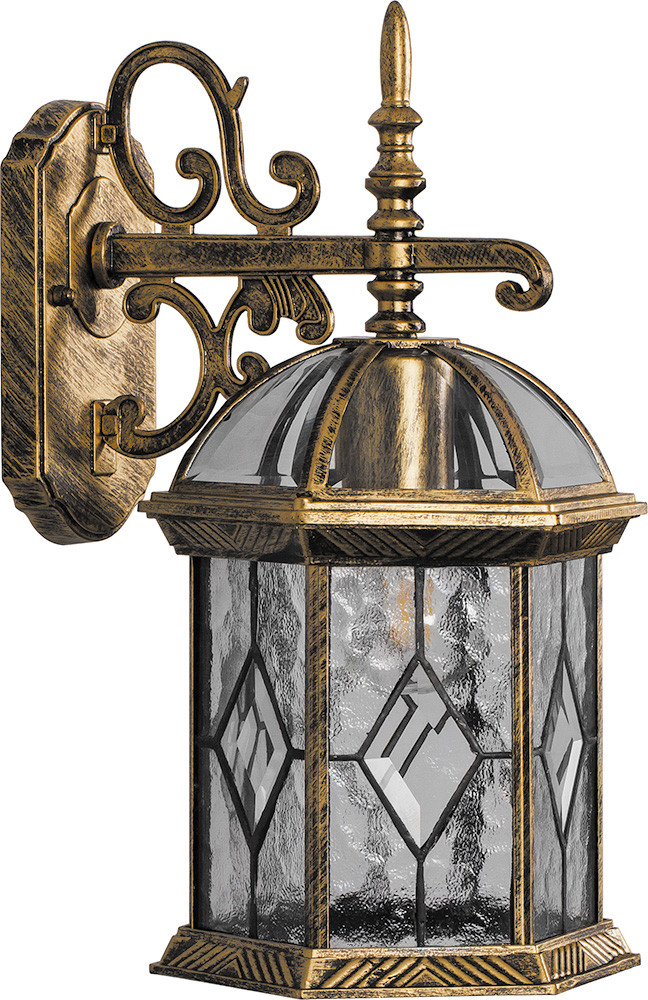 Настенный уличный светильник PL131 «Венеция» Feron IP44, черное золото