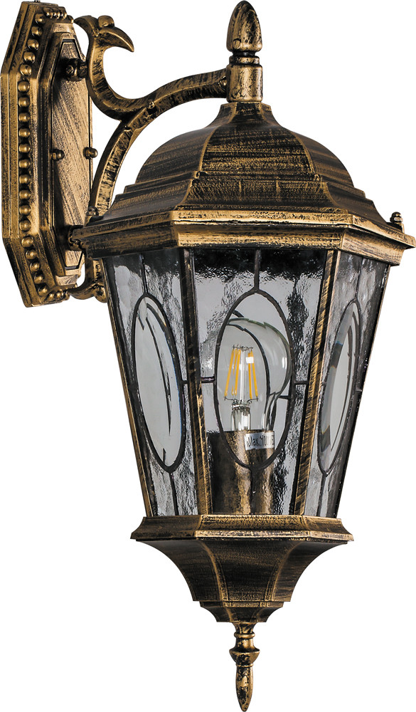 Светильник садово-парковый, серии «Рим» большие FERON PL151 1*60W, IP44, цвет черное золото