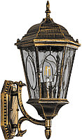 Уличный настенный светильник PL160 «Рим» малые Feron IP44, черное золото