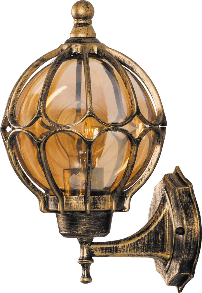 Уличный настенный светильник «Версаль» большие FERON PL3801 1*60W, E27 цвет черное золото