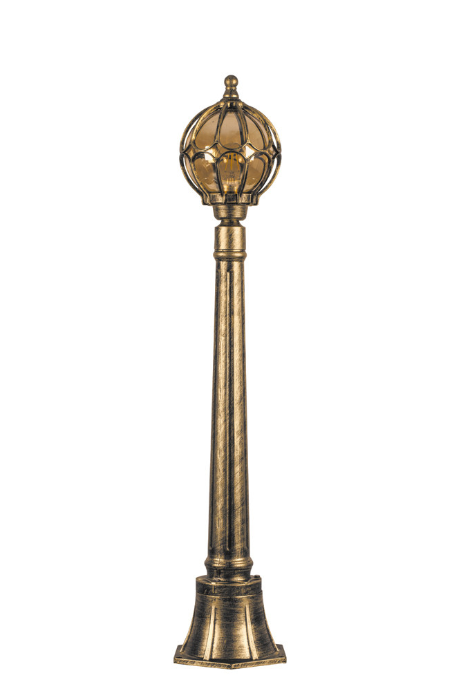 Светильник садово-парковый столб PL3806 «Версаль» большие Feron (1050мм) черное золото