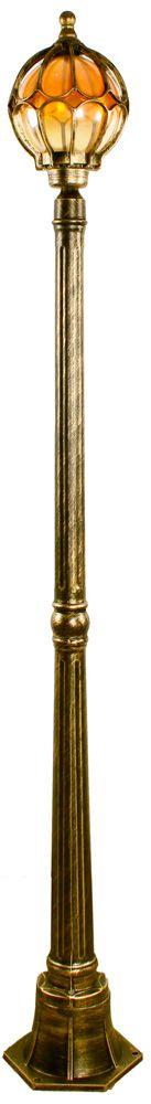 Фонарь садово-парковый столб PL3707 «Версаль» малый Feron (1620мм) черное золото - фото 1 - id-p119519654