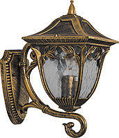Настенный уличный светильник PL4071 «Афина» Feron IP44, черное золото