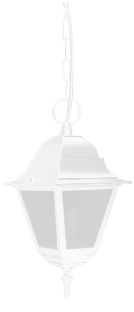 Светильник садово-парковый Feron 4205 четырехгранный на цепочке 100W E27 230V, белый
