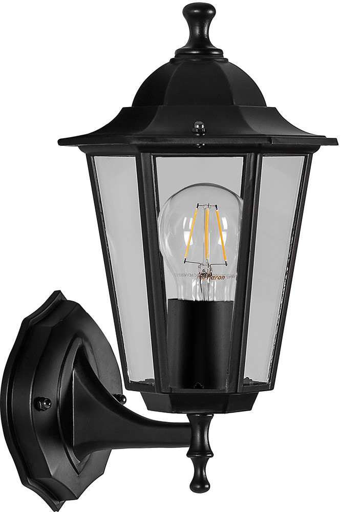 Настенный светильник (НБУ 11052) FERON 6101 1*60W, E27, 230V, IP44, цвет черный, 6-и