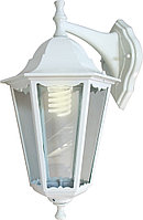 Настенный светильник (НБУ 11053) FERON 6102 1*60W, E27, 230V, IP44, цвет белый, 6-и гранник,