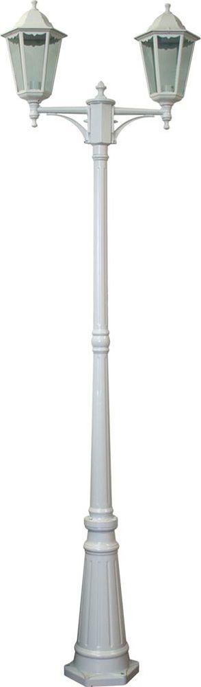 Уличный фонарь столб FERON 6214 2*100W, E27, 230V, IP44, цвет белый