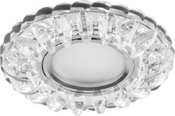 Светильник встраиваемый с белой LED подсветкой Feron CD932 потолочный MR16 G5.3 прозрачный