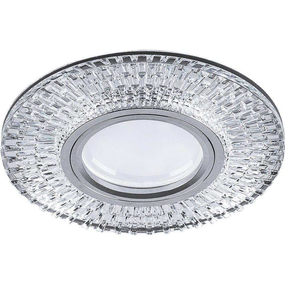 Точечный светильник с LED подсветкой Feron CD943 потолочный MR16 G5.3 прозрачный, хром