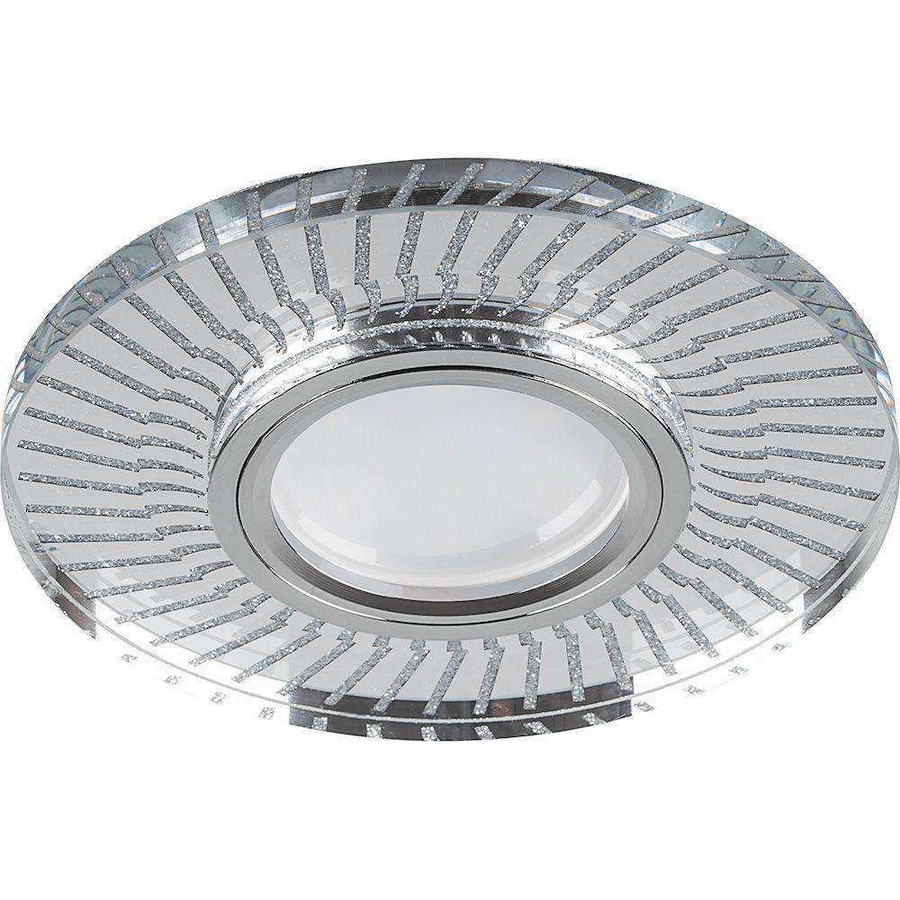 Точечный светильник с LED подсветкой Feron CD979 потолочный MR16 G5.3 прозрачный, хром