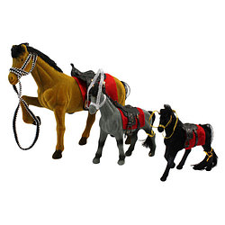 Набор флоксовых лошадей Сивка-Бурка 3 шт 2540