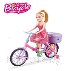 Кукла на велосипеде с аксессуарами, арт. 6586