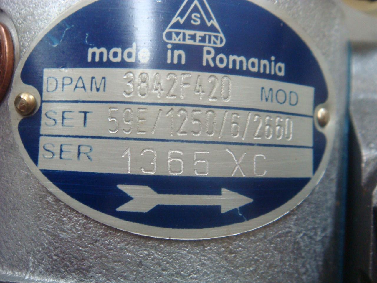 ТНВД НАСОС «МЕФИН» F420 , топливный насос высокого давление Mefin F 420 Румыния - фото 4 - id-p119631398