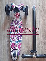 ДЕТСКИЙ САМОКАТ SCOOTER GRAFFITI MAXI PRINT 3 -Х КОЛЕСНЫЙ (РЕГ. РУЧКА, СВЕТ.КОЛЕСО)