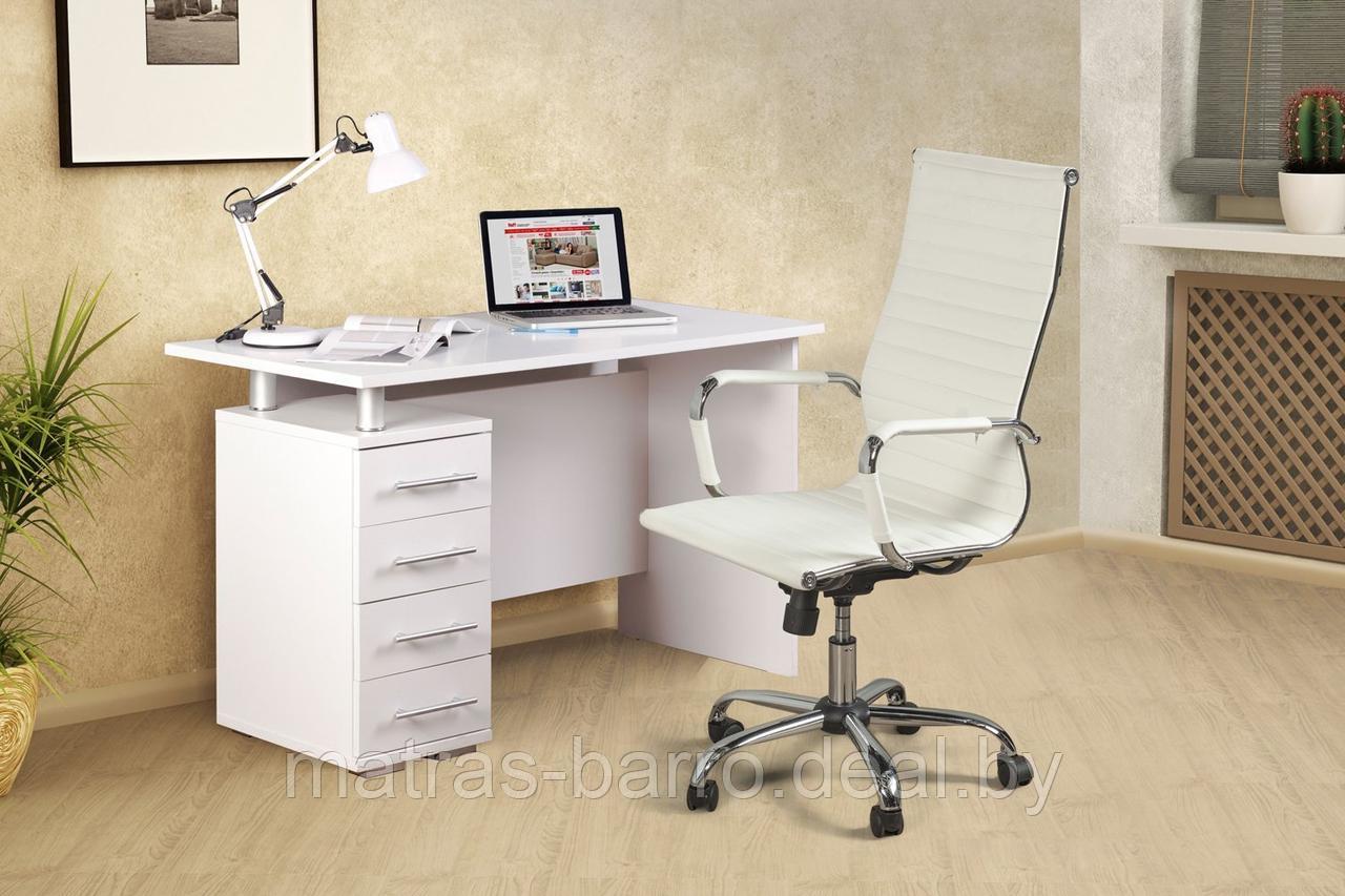 Письменный стол КСТ-106.1 белый (универсальная сборка) - фото 4 - id-p119669470