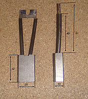 Щетка М50 10х20х32 (для ДС 3,6/7,5/14-01) эл.щетки графитовые м 50 10х20х32 для эл.двигателя кары ер-2