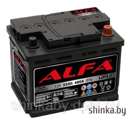Автомобильный аккумулятор ALFA Hybrid 55 R (55 А·ч) - фото 1 - id-p119699861