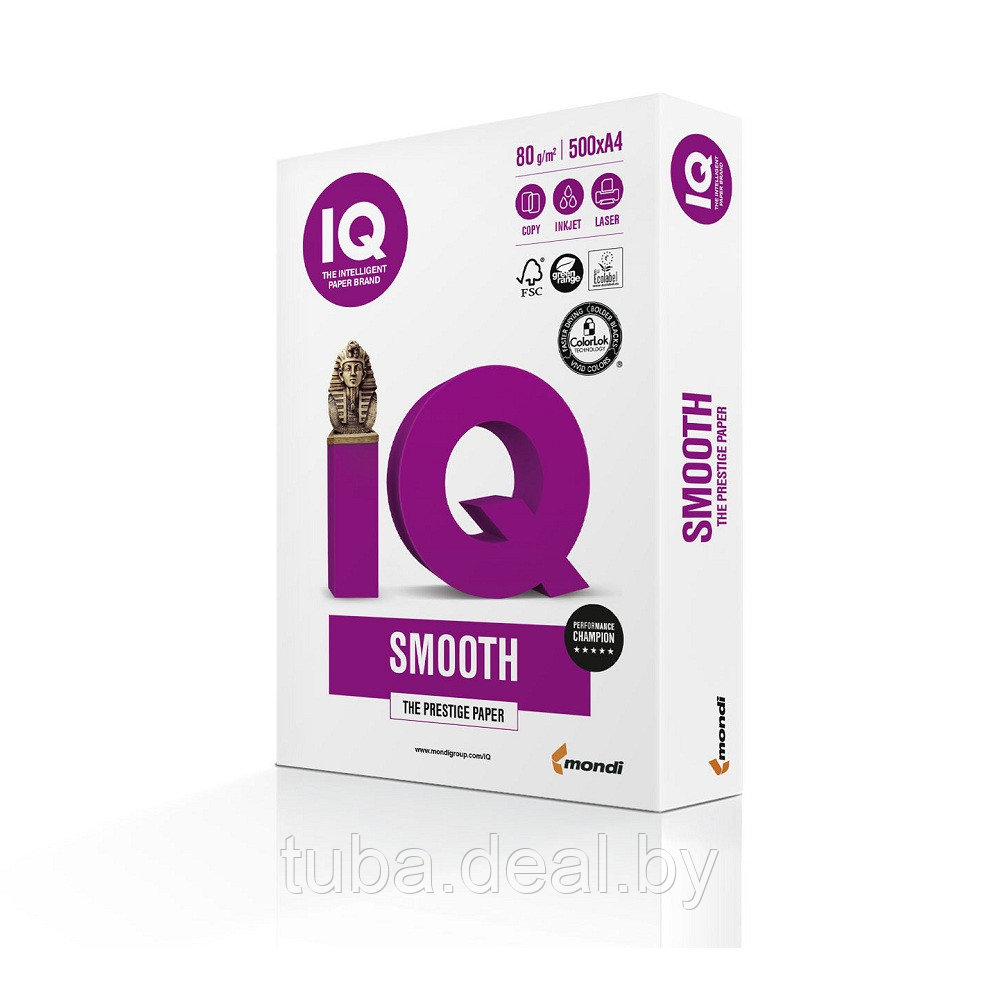 Бумага IQ Selection Smooth, А4, 80 г/м2, 500 л