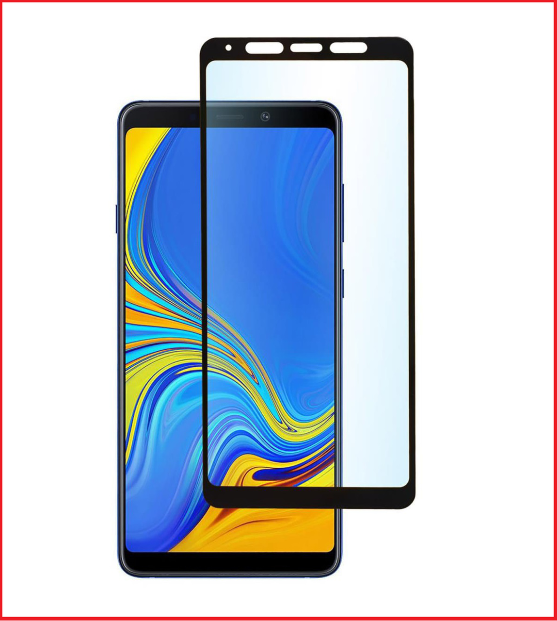 Защитное стекло Full-Screen для Samsung Galaxy A9 (2018) черный (5D-9D с полной проклейкой) - фото 3 - id-p90371264