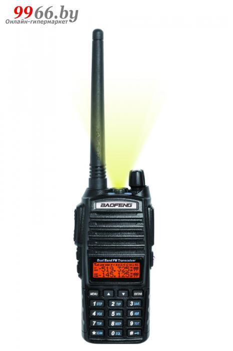 Рация Baofeng UV-82 черная мобильная профессиональная портативная радиостанция для охоты рыбалки туризма