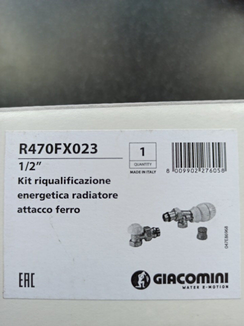 Комплект регулирующий для радиатора Giacomini - фото 2 - id-p119728277