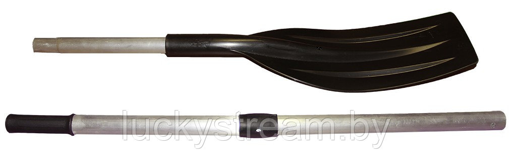 Весло алюминиевое разборное с широкой изогнутой лопастью D-32, под уключину (1600*185)