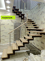 Маталлокаркас лестницы на двойном косоуре модель 122