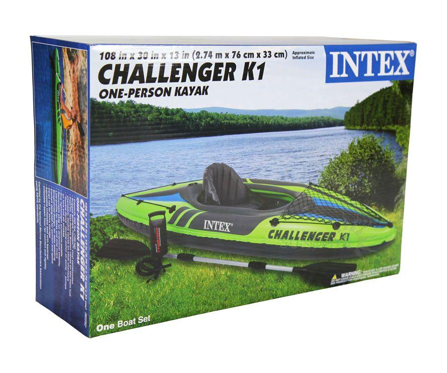 Надувная лодка-каяк Challenger K1 Intex 68305NP 274х76х38см - фото 5 - id-p119754928