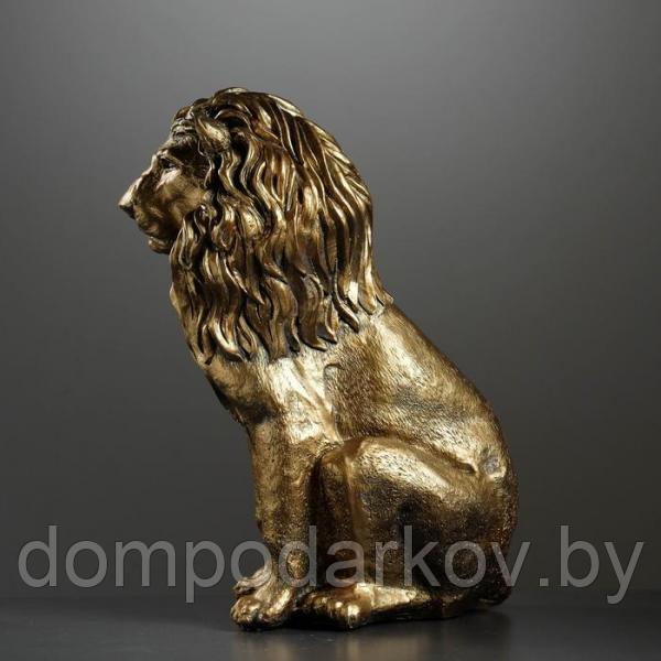Фигура "Лев сидящий" золото 40х25х56см - фото 2 - id-p119769617