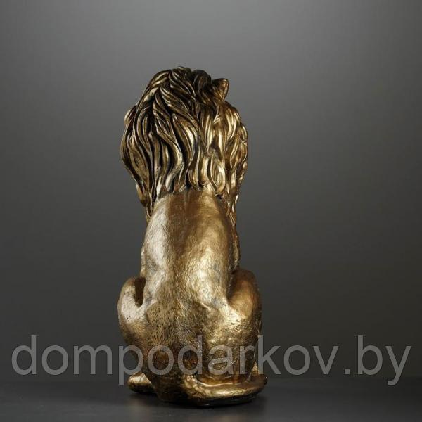 Фигура "Лев сидящий" золото 40х25х56см - фото 3 - id-p119769617